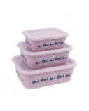 Stoneline | Awave Set of storage box | 21940 | Storage box | 3 pc(s) | Dishwasher proof | Rose