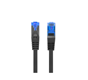 Patch Cord cat. 6 FTP | PCF6A-10CC-0025-BK | S/FTP | S/FTP shielding type – Aluminium braid on wire and each pair foiled additionally. The coating is made of low-smoke and Halogen-free materials (LSZH). Category compliance confirmed by Fluke tester.  Stra