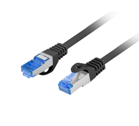 Patch Cord cat. 6 FTP | PCF6A-10CC-0025-BK | S/FTP | S/FTP shielding type – Aluminium braid on wire and each pair foiled additionally. The coating is made of low-smoke and Halogen-free materials (LSZH). Category compliance confirmed by Fluke tester.  Stra