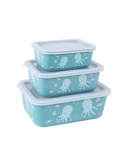 Stoneline | Awave Set of storage box | 21941 | Storage box | 3 pc(s) | Dishwasher proof | Turquoise