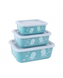 Stoneline | Awave Set of storage box | 21941 | Storage box | Capacity  L | 3 pc(s) | Dishwasher proof | Turquoise