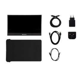 Verbatim 49590 Nešiojamas monitorius LIGHT 14'' IPS FHD 1920x1080 6ms 250cd/m2 60Hz, Juoda