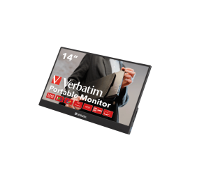Verbatim 49590 Nešiojamas monitorius LIGHT 14'' IPS FHD 1920x1080 6ms 250cd/m2 60Hz, Juoda