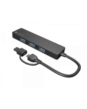 Natec USB 3.0 HUB, Mayfly, 4-Port, Black | Natec | USB 3.0 HUB, Mayfly, 4-Port | Moth NHU-1342 | Black | 0.15 m