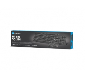 Natec | Keyboard and Mouse | Squid 2in1 Bundle | Keyboard and Mouse Set | Wireless | US | Black | Wireless connection