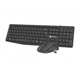 Natec | Keyboard and Mouse | Squid 2in1 Bundle | Keyboard and Mouse Set | Wireless | US | Black | Wireless connection