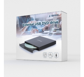 Gembird | External USB DVD drive | DVD-USB-04 | Interface USB 2.0 | DVD | CD read speed 24 x | CD write speed 24 x