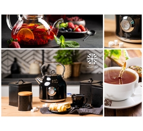 Adler | Kettle with a Thermomete | AD 1346b | Electric | 2200 W | 1.7 L | Stainless steel | 360° rotational base | Black
