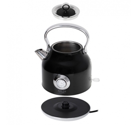 Adler | Kettle with a Thermomete | AD 1346b | Electric | 2200 W | 1.7 L | Stainless steel | 360° rotational base | Black
