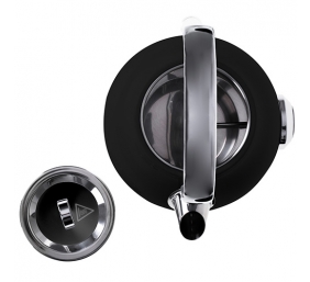 Adler | Kettle with a Thermomete | AD 1346b | Electric | 2200 W | 1.7 L | Stainless steel | 360° rotational base | Black