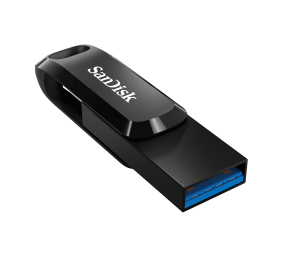 SanDisk Ultra Dual Drive Go USB atmintinė 128GB, USB-C/USB-A 3.2 Gen 1, Juoda