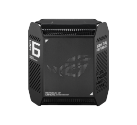 Wifi 6 802.11ax Tri-band Gigabit Gaming Mesh Router | GT6 ROG Rapture (1-Pack) | 802.11ax | 574+4804+4804 Mbit/s | 10/100/1000 Mbit/s | Ethernet LAN (RJ-45) ports 3 | Mesh Support Yes | MU-MiMO Yes | No mobile broadband | Antenna type Internal