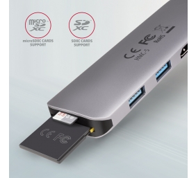 AXAGON SuperSpeed USB-C COMBO 5in1 Hub | HMC-5