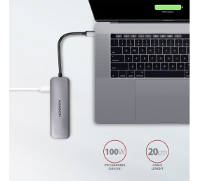 AXAGON SuperSpeed USB-C COMBO 5in1 Hub | HMC-5