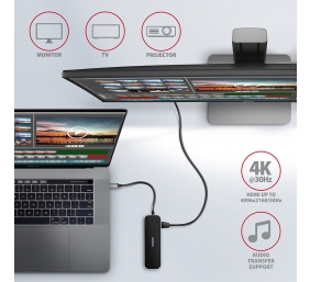 AXAGON SuperSpeed USB-C COMBO 6in1 Hub | HMC-6GL
