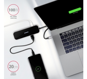 AXAGON SuperSpeed USB-C COMBO 6in1 Hub | HMC-6GL
