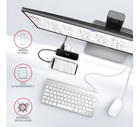 AXAGON SuperSpeed USB-C COMBO 6in1 Hub | HMC-6GL
