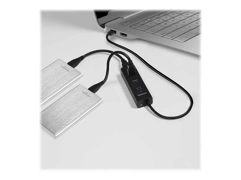 AXAGON Four-port USB 3.0 hub with fast charging and power support | HUE-S2B