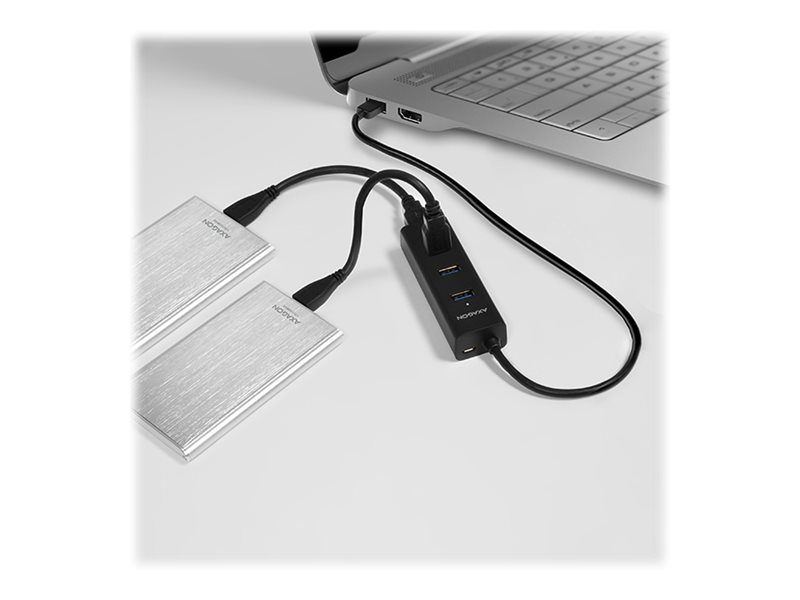 AXAGON Four-port USB 3.0 hub with fast charging and power support | HUE-S2B