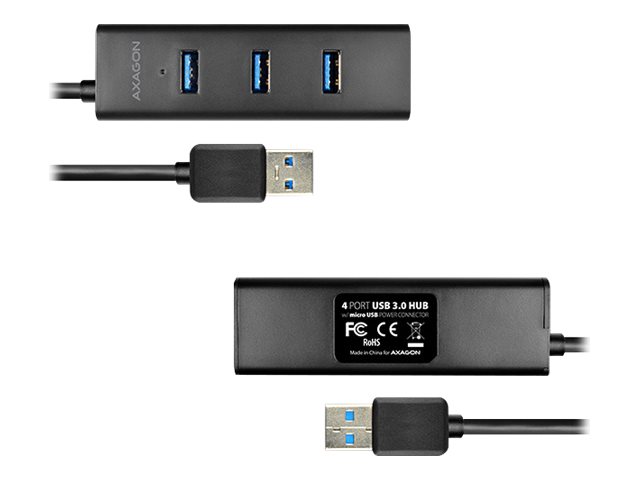 AXAGON Four-port USB 3.0 hub with fast charging and power support | HUE-S2B