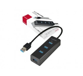 AXAGON Four-port USB 3.0 hub with fast charging and power support | HUE-S2B
