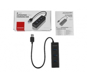AXAGON Four-port USB 3.0 hub with fast charging and power support | HUE-S2B