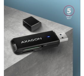 AXAGON Slim super-speed USB 3.2 Gen 1 card reader with a direct USB-A connector | CRE-S2N