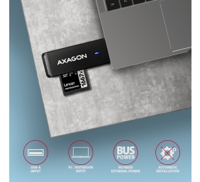 AXAGON Slim super-speed USB 3.2 Gen 1 card reader with a direct USB-A connector | CRE-S2N