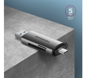 AXAGON Mobile USB 3.2 Gen 1card reader with USB-C and USB-A connectors | CRE-SAC