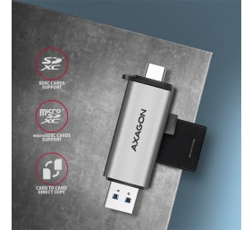 AXAGON Mobile USB 3.2 Gen 1card reader with USB-C and USB-A connectors | CRE-SAC
