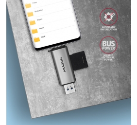 AXAGON Mobile USB 3.2 Gen 1card reader with USB-C and USB-A connectors | CRE-SAC