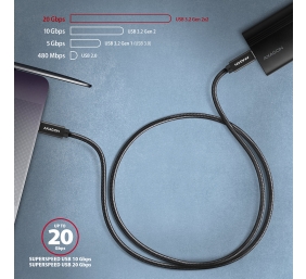 AXAGON Data and charging USB 2.0 cable | BUCM32-CM10AB | USB Type-C to USB Type-C