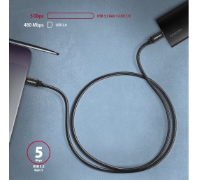 AXAGON Data and charging USB 3.2 Gen 1 cable, 1 m | BUCM3-CM10AB | USB Type C - USB Type C