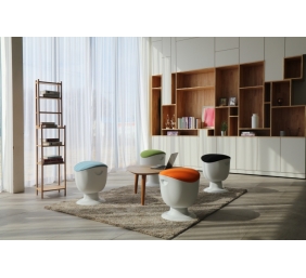 Up Up Seul ergonominė balansinė kėdė Balta, D42 Žalias audinys