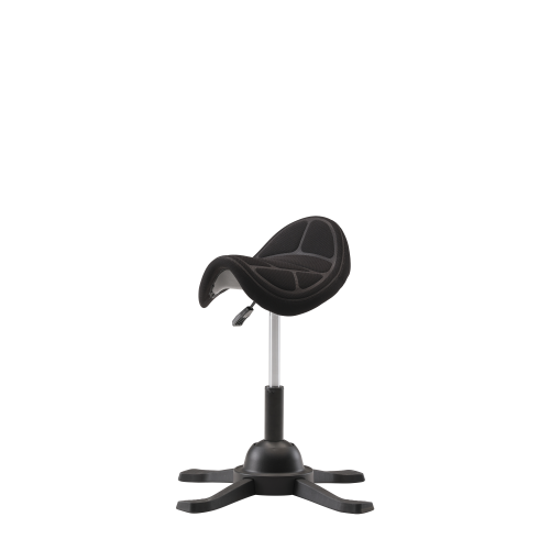 Up Up Toronto ergonominė balansinė kėdė Juoda, Juodas audinys, ilgesnis dujinis keltuvas