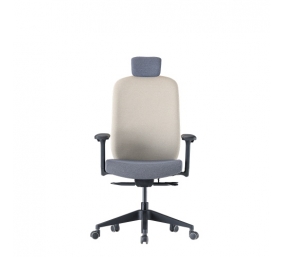 Up Up Athene ergonominė biuro kėdė Juoda, Pilkas + Dramblio kaulo spalvos audinys