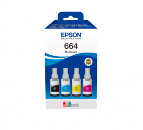 Epson 664 EcoTank (C13T66464A) kasetė rašaliniams spausdintuvams, CMYK, Komplektas 4 spalvų