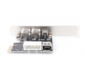 Digitus | IEEE 1394a Interface Card, PCI express, 4 Port 1x ext. 1394mini, 2x ext./1x int. 1394a Ports | DS-30201-5