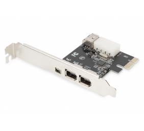 Digitus | IEEE 1394a Interface Card, PCI express, 4 Port 1x ext. 1394mini, 2x ext./1x int. 1394a Ports | DS-30201-5