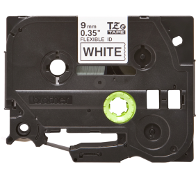 Brother | TZe-FX221 Flexible ID Laminated Tape | Black on White | TZe | 8 m | 0.9 cm