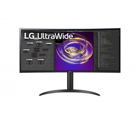 LG | Curved Monitor | 34WP85CP-B | 34 " | IPS | QHD | 21:9 | 60 Hz | 5 ms | Warranty  month(s) | 3440 x 1440 | 300 cd/m² | HDMI ports quantity 2 | Black