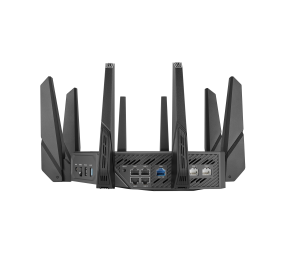 Wifi 6 802.11ax Quad-band Gigabit Gaming Router | ROG GT-AXE16000 Rapture | 802.11ax | 1148+4804+4804+48004 Mbit/s | 10/100/1000 Mbit/s | Ethernet LAN (RJ-45) ports 4 | Mesh Support Yes | MU-MiMO Yes | No mobile broadband | Antenna type External/Internal 