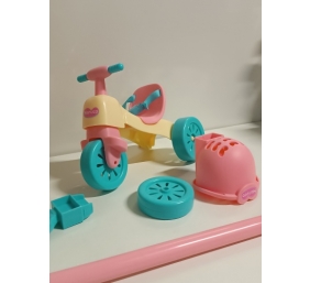 Ecost prekė po grąžinimo Nenuco and Her Tricycle Baby Doll lėlė su miela suknele, rožinis triratukas