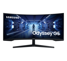 Samsung Odyssey G5 G55T Monitorius 34'' VA LED Curved, UWQHD 3440x1440, 1ms, 250 cd/m2, 165Hz, Juoda