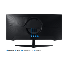 Samsung Odyssey G5 G55T Monitorius 34'' VA LED Curved, UWQHD 3440x1440, 1ms, 250 cd/m2, 165Hz, Juoda