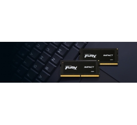 Kingston KF560S38IBK2-32 32GB 6000MT/s DDR5 CL38 SODIMM (Kit of 2) FURY Impact PnP | Kingston