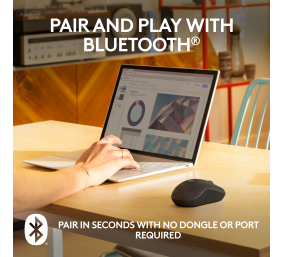 Logitech M240 Silent Belaidė pelė, Bluetooth, Graphite