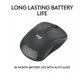 Logitech M240 Silent Belaidė pelė, Bluetooth, Graphite