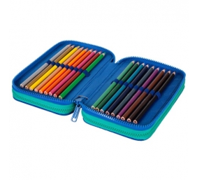 Forminis trijų skyrių penalas su priedais CoolPack Jumper 3 Gradient Ocean