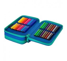 Forminis trijų skyrių penalas su priedais CoolPack Jumper 3 Gradient Ocean